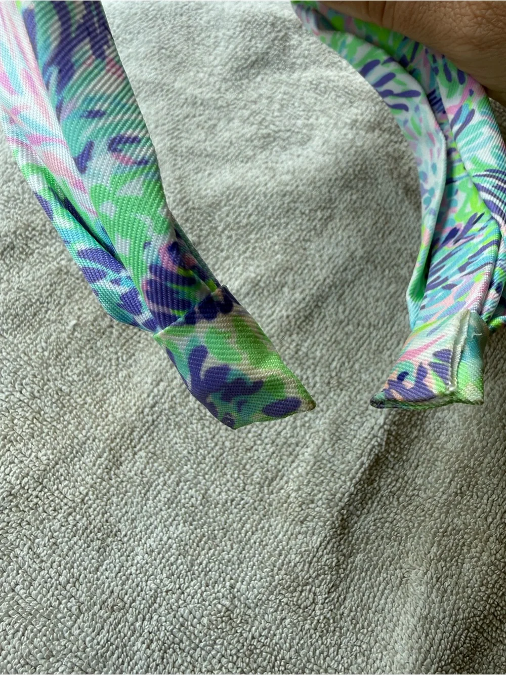 Lilly Pulitzer Knot Front Printed Fabric Headband in Pastel Floral